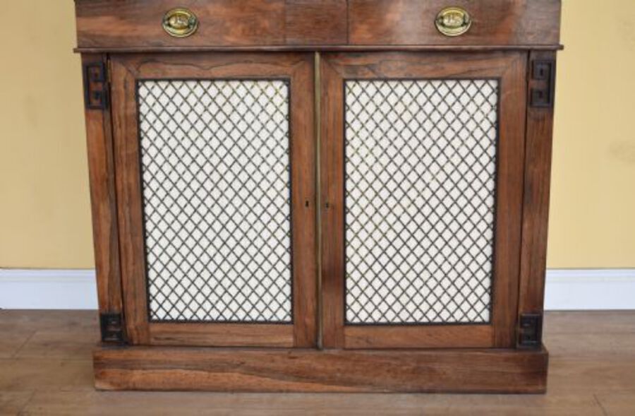 Antique 19th Century Regency Rosewood Chiffonier / Bookcase
