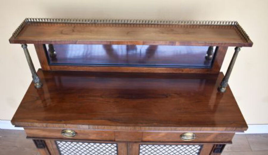 Antique 19th Century Regency Rosewood Chiffonier / Bookcase