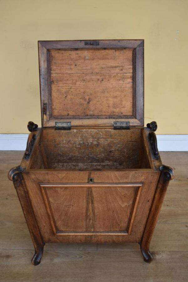 Antique 19th Century Continental Walnut Wine Cooler