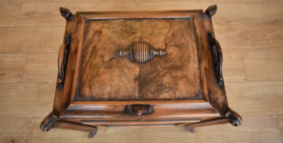 Antique 19th Century Continental Walnut Wine Cooler