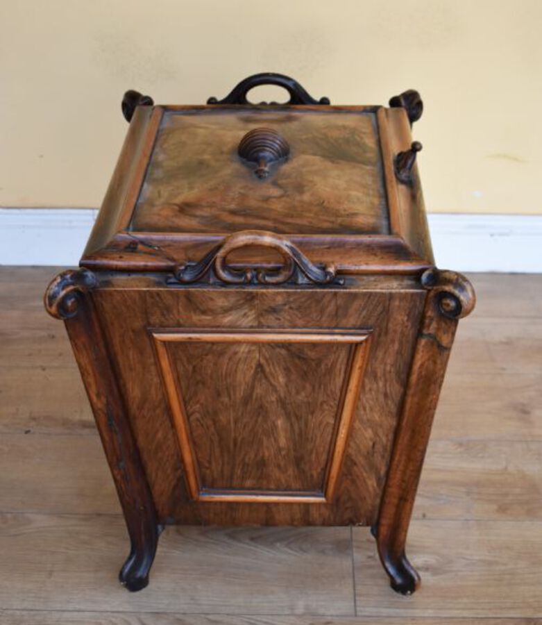 Antique 19th Century Continental Walnut Wine Cooler