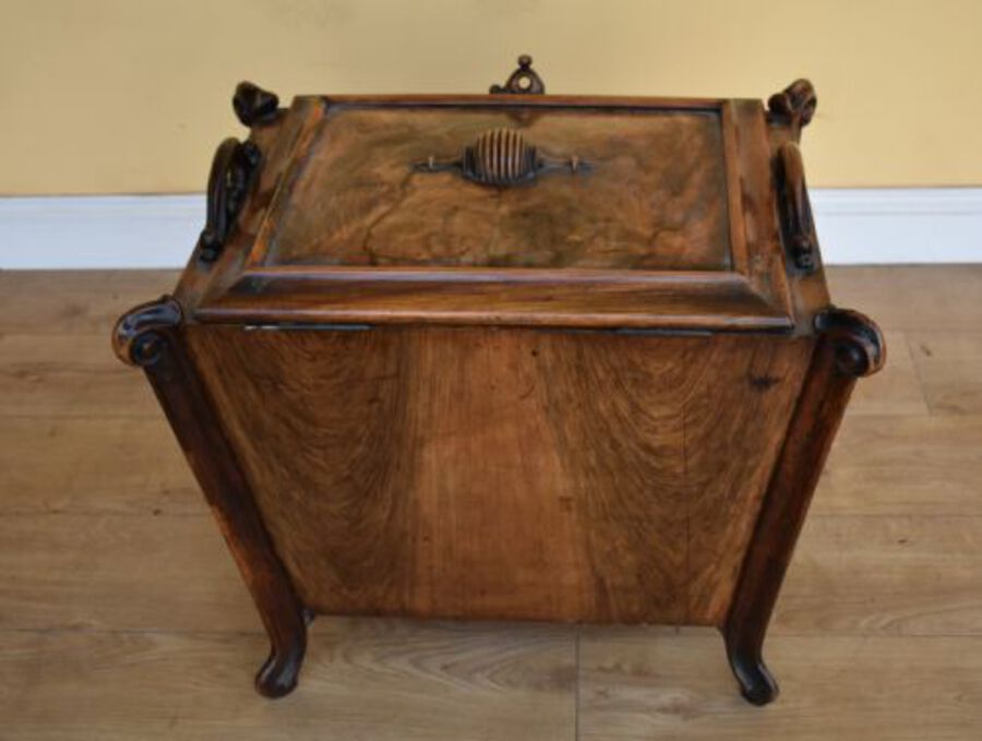 Antique 19th Century Continental Walnut Wine Cooler