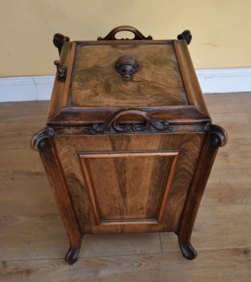 Antique 19th Century Continental Walnut Wine Cooler