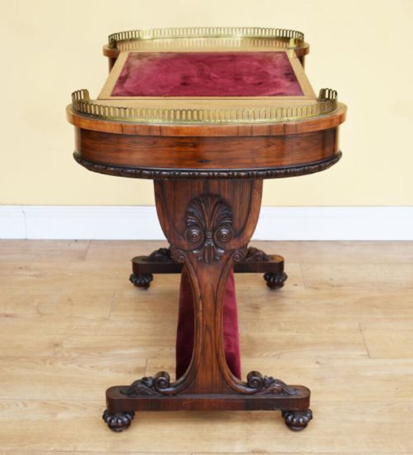 Antique 19th Century William IV Rosewood Writing Table