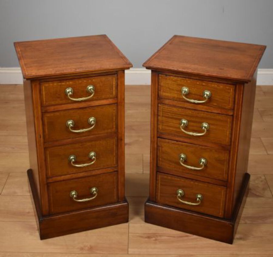 Pair of Edwardian Mahogany Bedside Chests