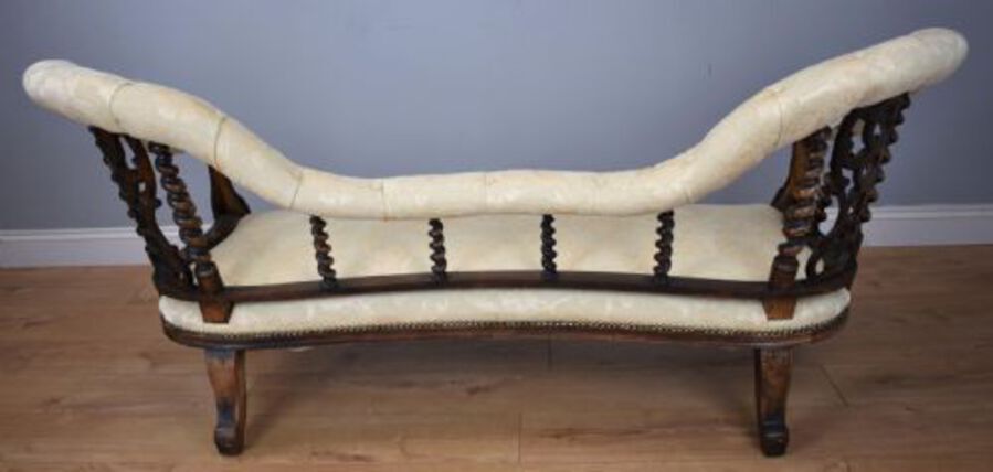 Antique Victorian Rosewood Chaise lounge