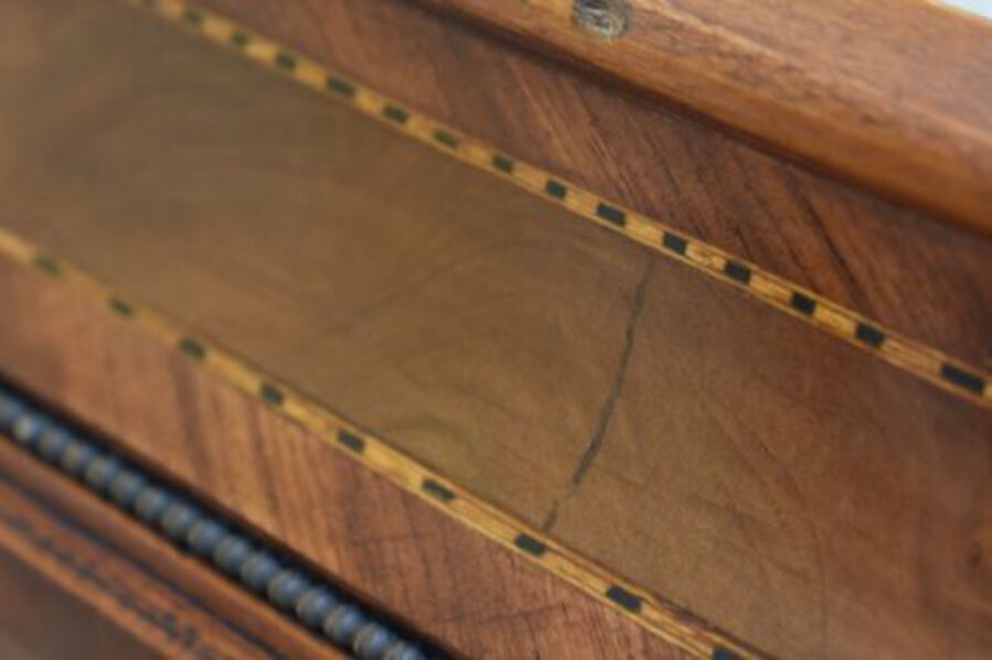 Antique Walnut Inlaid Bijouterie Table