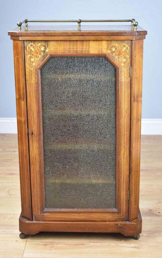 Antique Victorian Walnut Music Cabinet