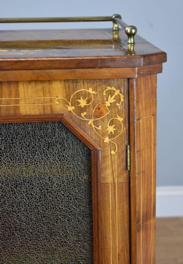 Antique Victorian Walnut Music Cabinet