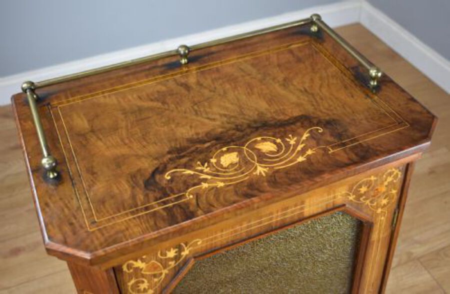 Antique Victorian Walnut Music Cabinet