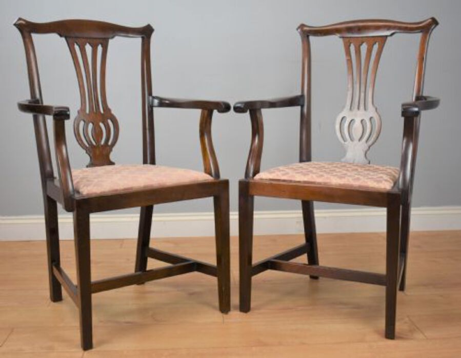 Antique Set eight Edwardian dining chairs