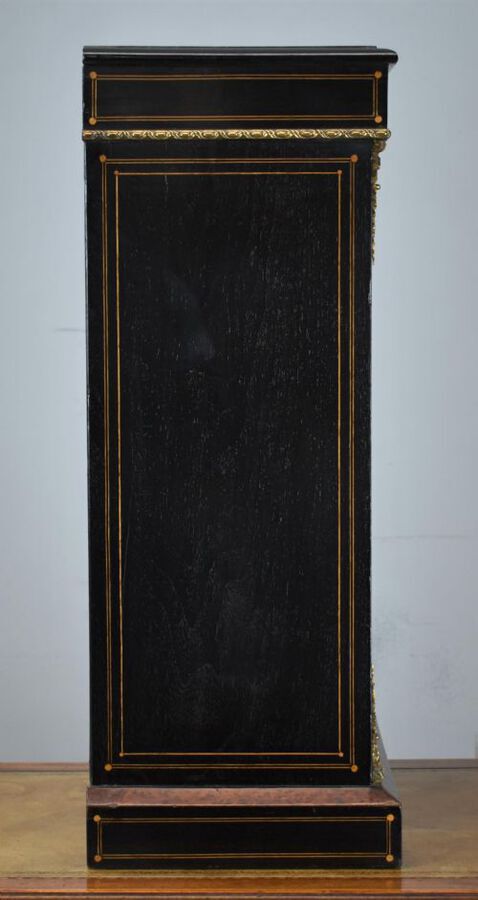 Antique Victorian Ebonised small table top Pier Cabinet