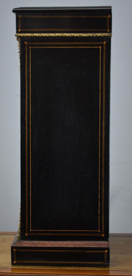 Antique Victorian Ebonised small table top Pier Cabinet
