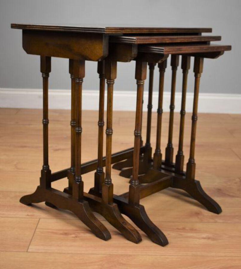 Antique Edwardian Mahogany Nest three tables