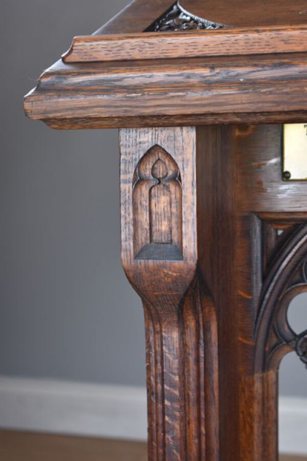 Antique 19th Century Oak Church Lectern praying-kneeling stand