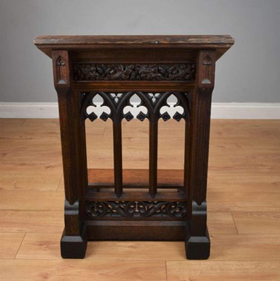 Antique 19th Century Oak Church Lectern praying-kneeling stand