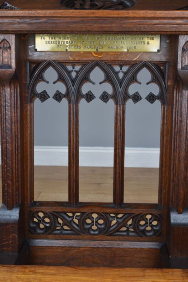 Antique 19th Century Oak Church Lectern praying-kneeling stand