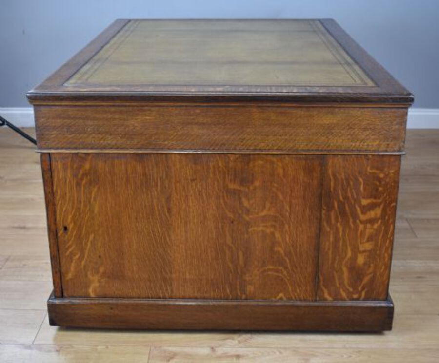 Antique Victorian Oak Partners Desk