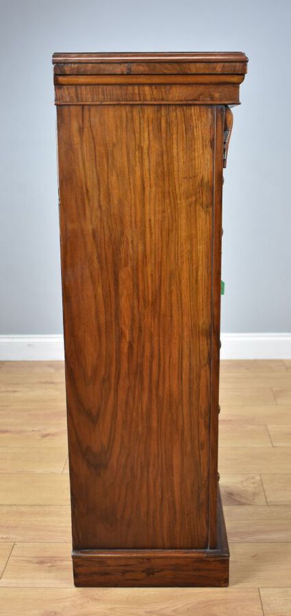 Antique Victorian Walnut Wellington Chest