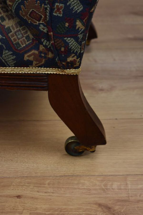 Antique Edwardian Mahogany Howard Style Armchair