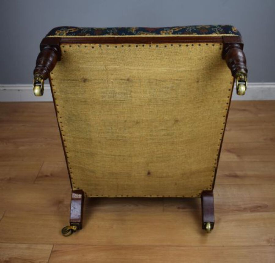 Antique Edwardian Mahogany Howard Style Armchair