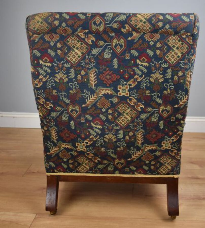 Antique Edwardian Mahogany Howard Style Armchair