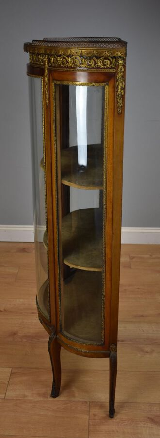 Antique Late 19th Century Bowfront Vitrine/Cabinet