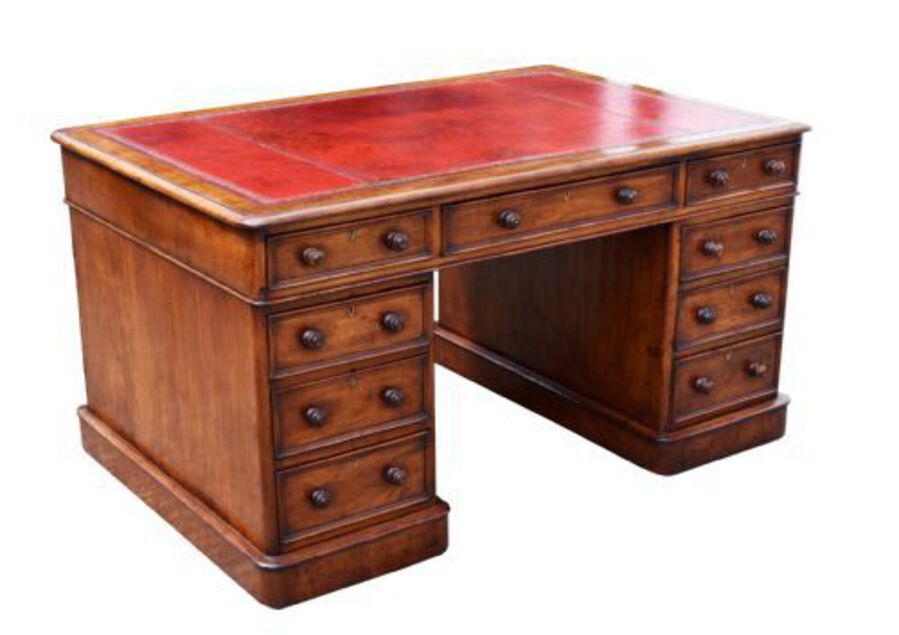 Victorian Mahogany Partners Desk 