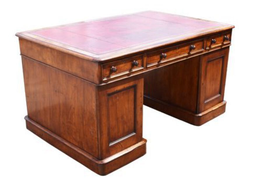 Antique Victorian Mahogany Partners Desk 
