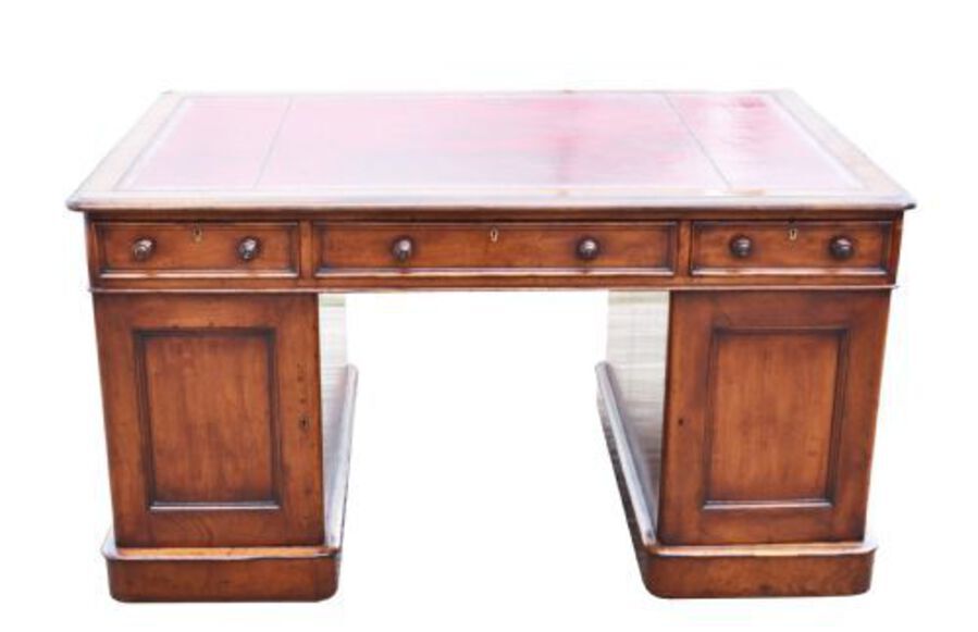 Antique Victorian Mahogany Partners Desk 