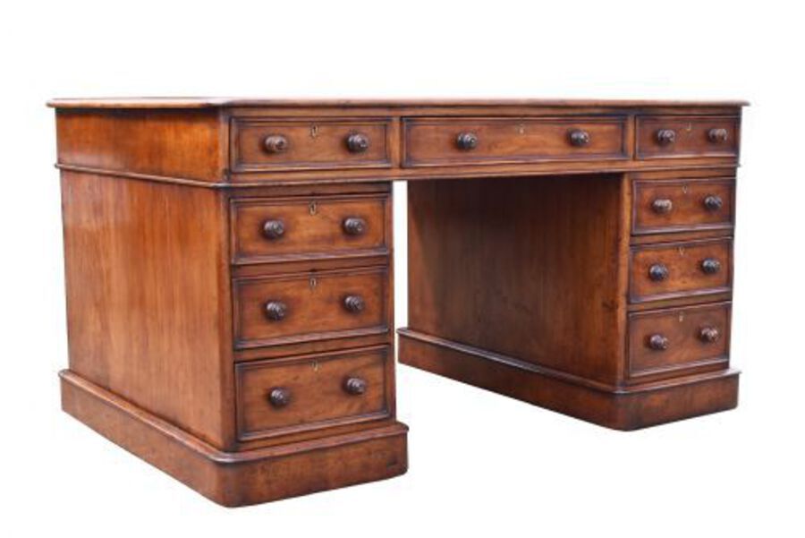 Antique Victorian Mahogany Partners Desk 