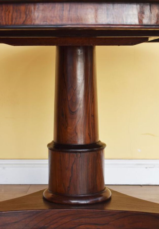 Antique William IV Rosewood Circular Library Table