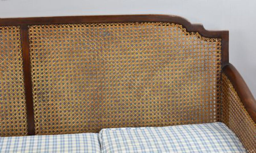 Antique Early 20th Century Mahogany Three Piece Bergere Suite