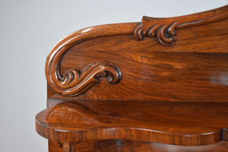 Antique Victorian Rosewood Serpentine Chiffonier