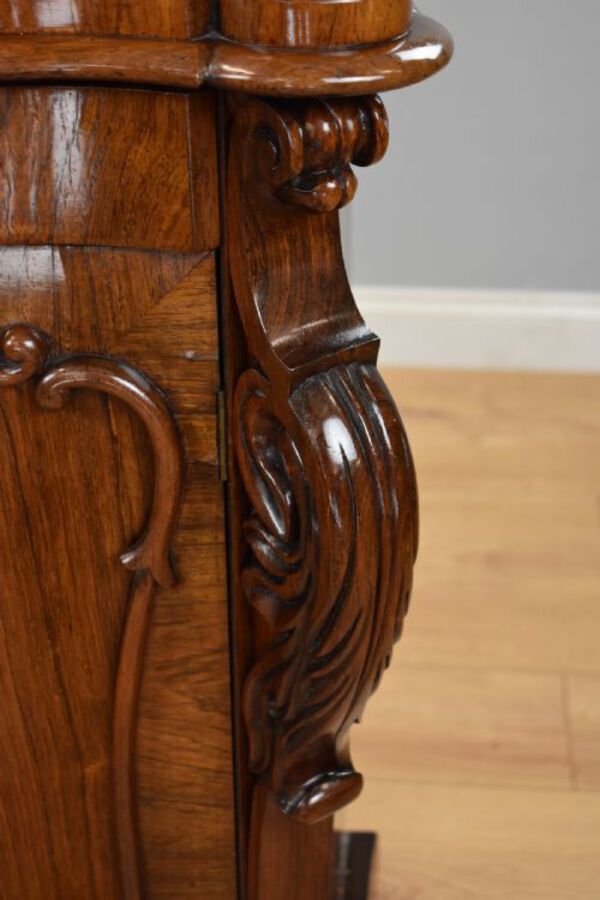 Antique Victorian Rosewood Serpentine Chiffonier