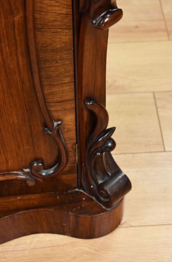 Antique Victorian Rosewood Serpentine Chiffonier