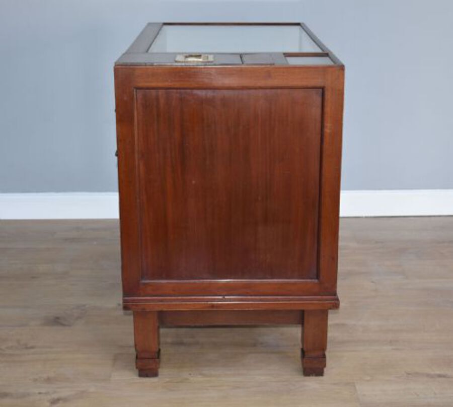 Antique Victorian Mahogany Shop Display Cabinet