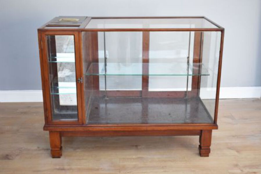 Antique Victorian Mahogany Shop Display Cabinet