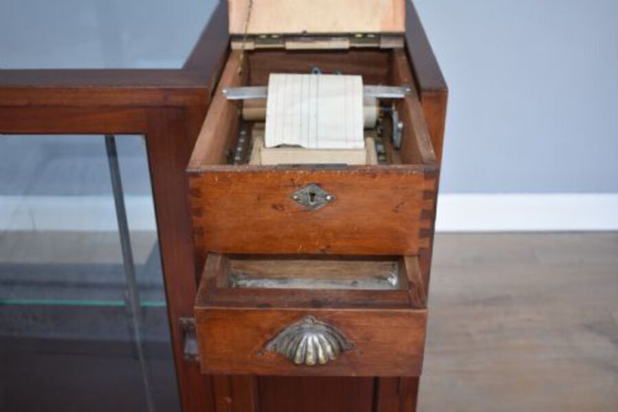 Antique Victorian Mahogany Shop Display Cabinet