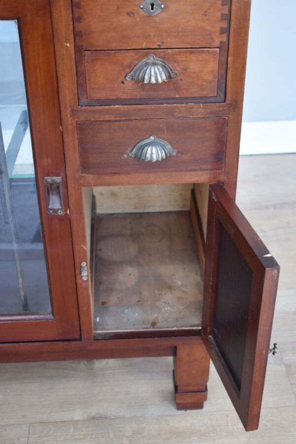 Antique Victorian Mahogany Shop Display Cabinet