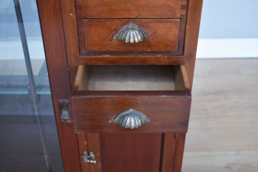 Antique Victorian Mahogany Shop Display Cabinet