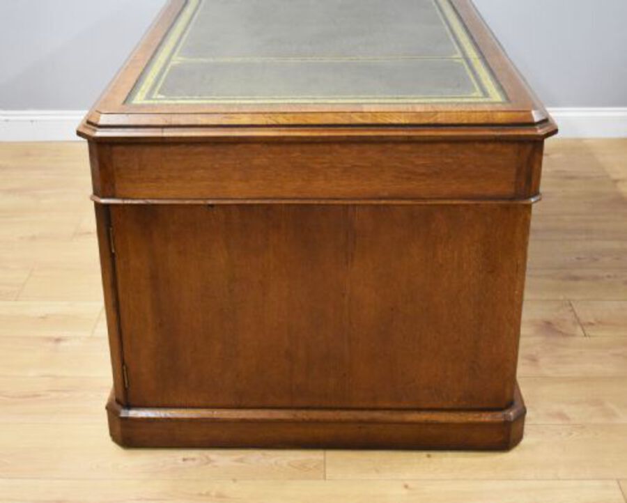 Antique Victorian Oak Partners Desk