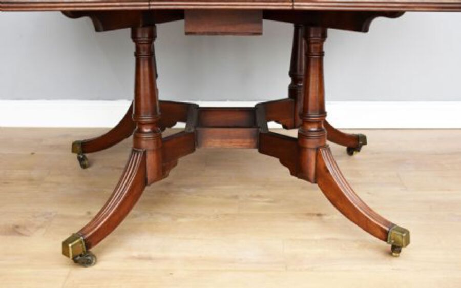 Antique Regency Mahogany Drop Leaf Dining Table