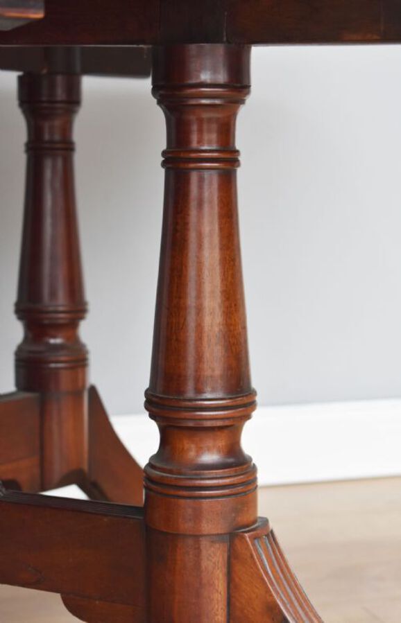 Antique Regency Mahogany Drop Leaf Dining Table