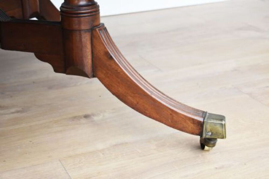 Antique Regency Mahogany Drop Leaf Dining Table
