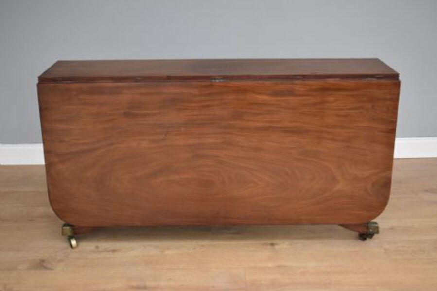 Antique Regency Mahogany Drop Leaf Dining Table