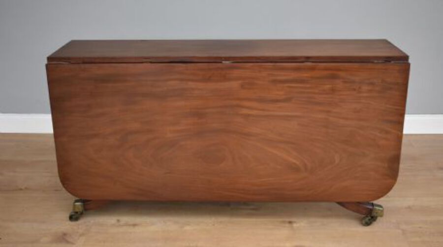 Antique Regency Mahogany Drop Leaf Dining Table