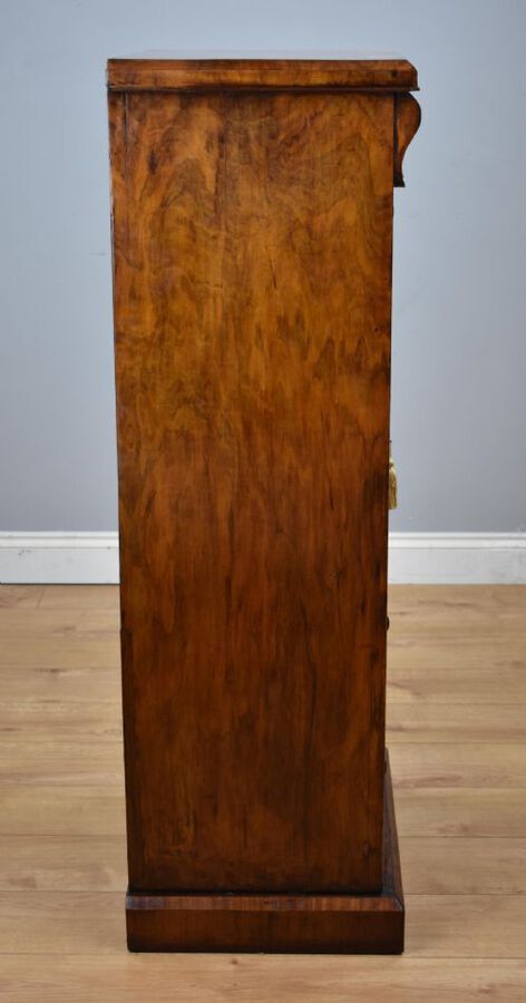 Antique Victorian Walnut Secretaire Wellington Chest