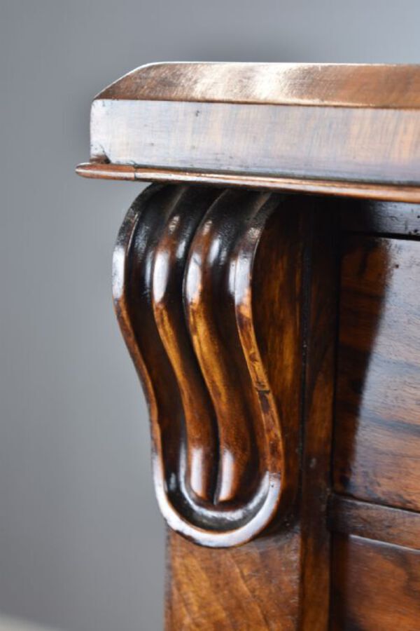 Antique Victorian Walnut Secretaire Wellington Chest