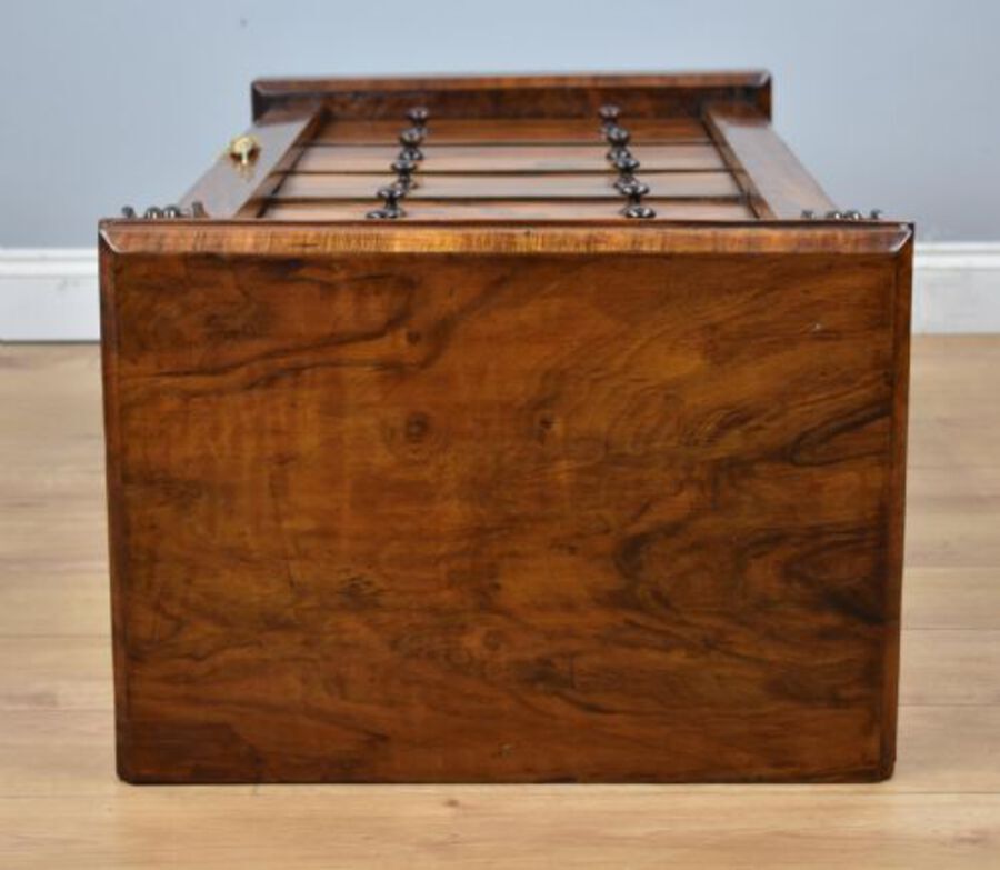 Antique Victorian Walnut Secretaire Wellington Chest
